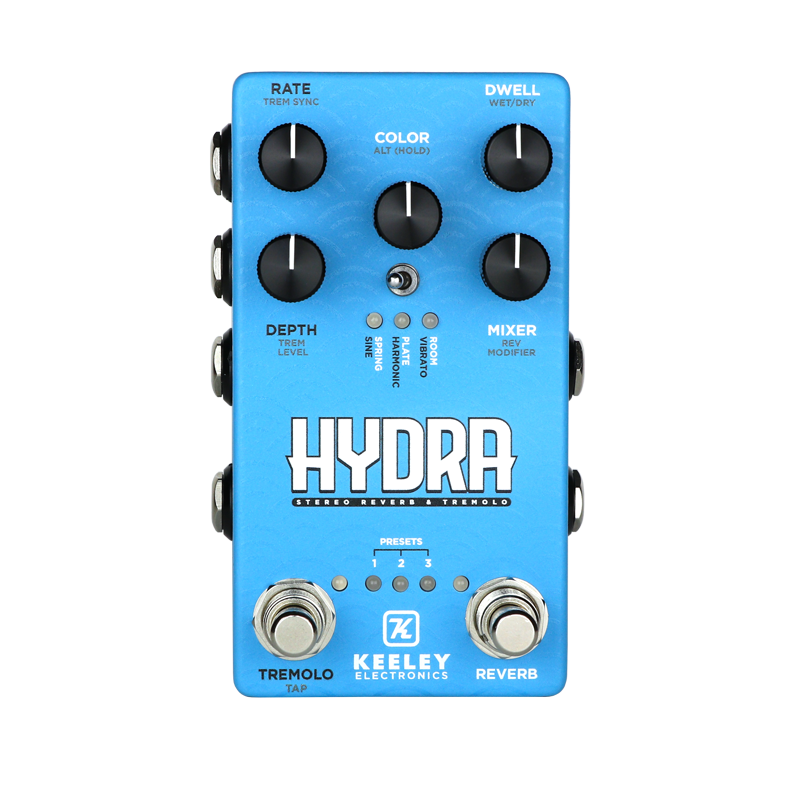 Hydra Stereo Reverb & Tremolo Guitar Pedal