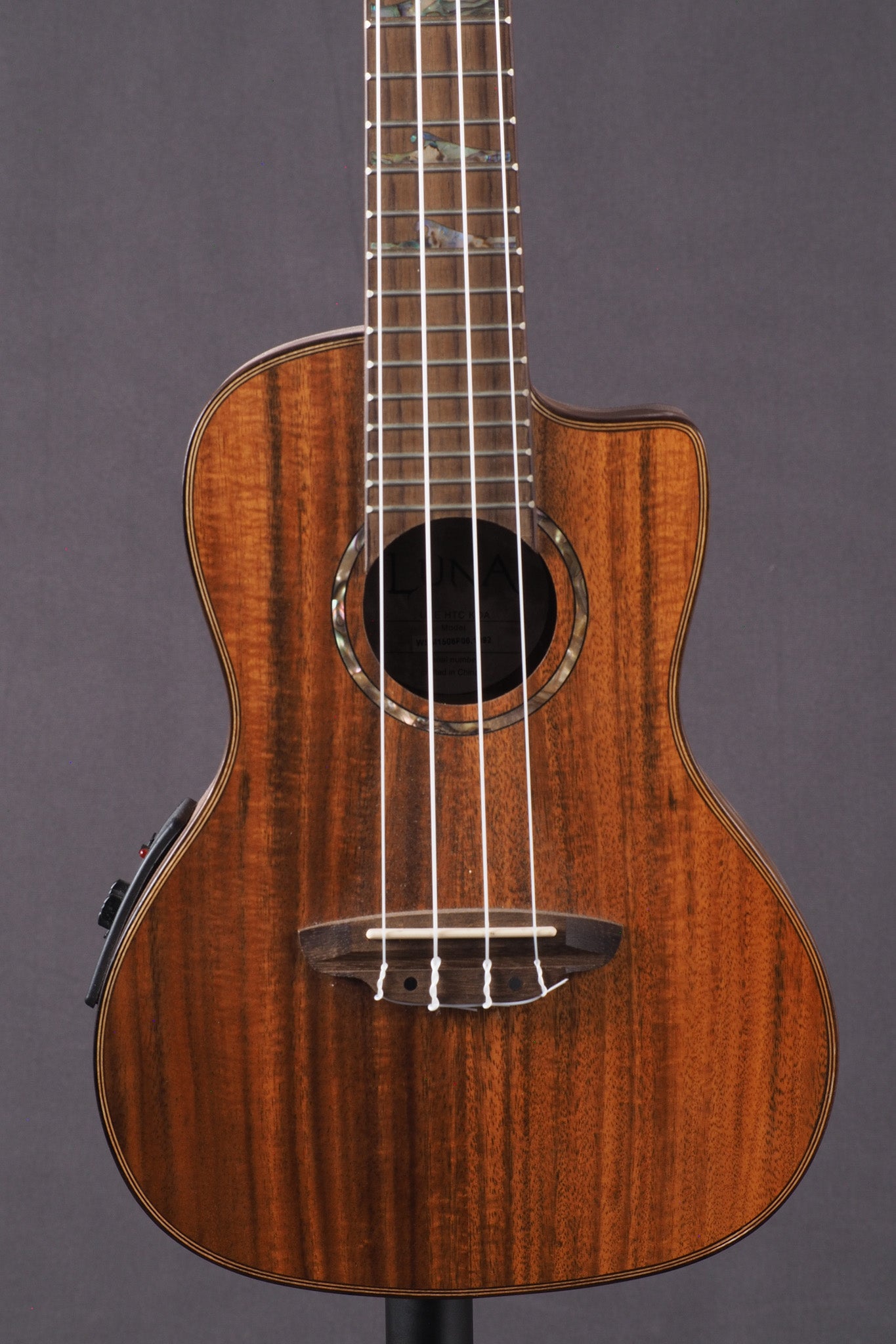 High Tide Koa Concert Ukulele with Preamp