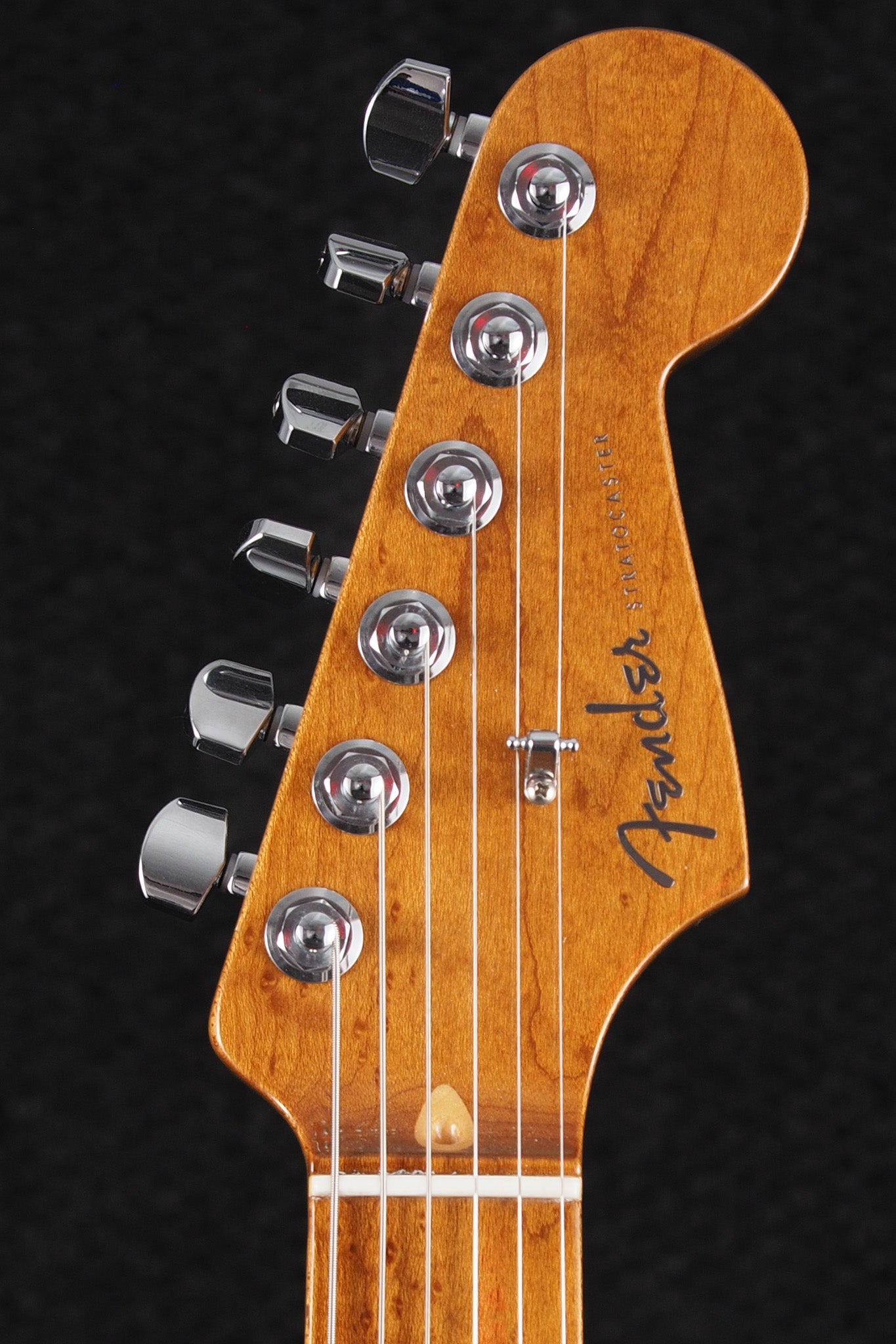 Stratocaster with Roasted Curly Maple neck, NOS Aged - Transparent Black