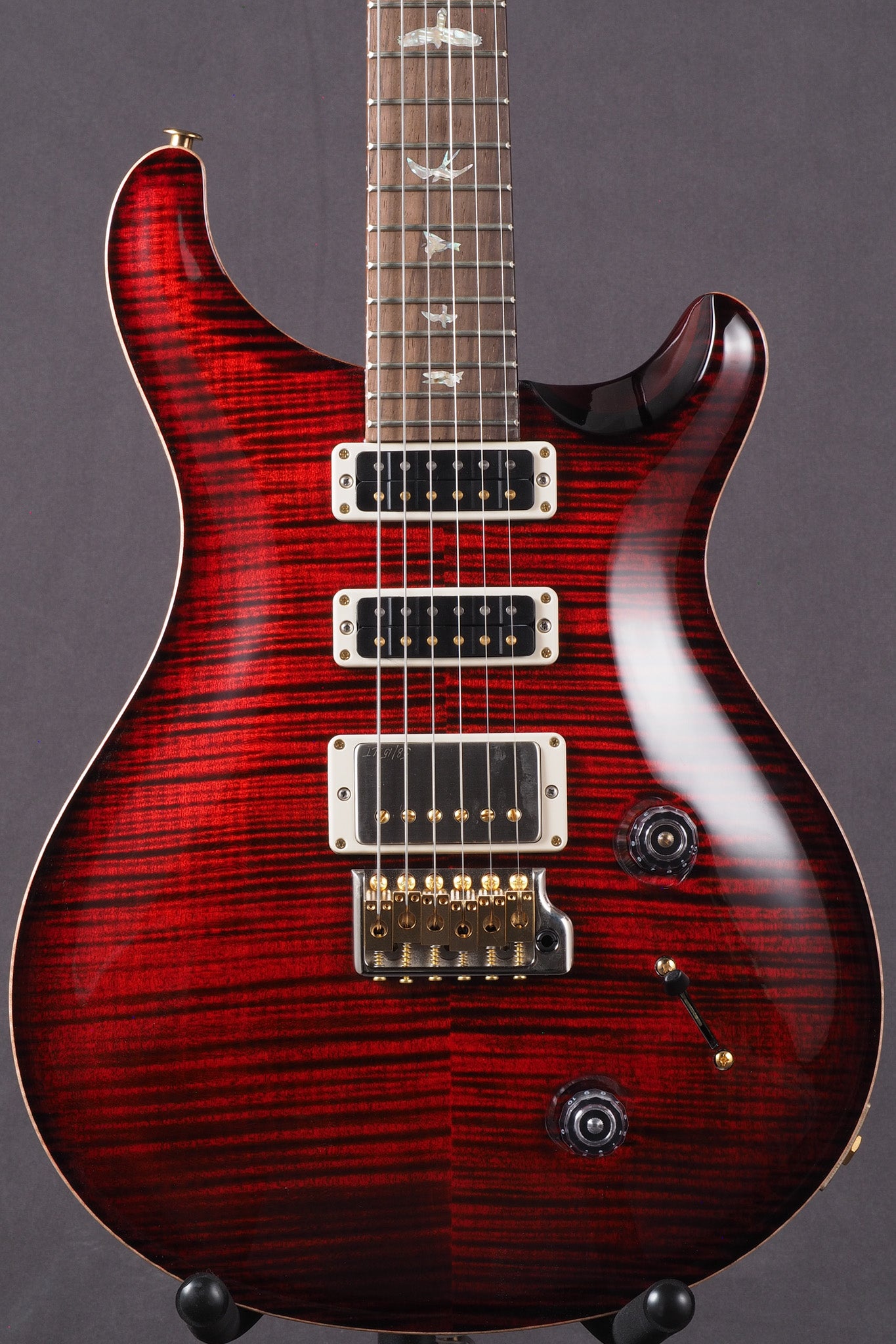 Studio Wood Library 10 Top, Brazilian Board, Korina - Fire Red Burst