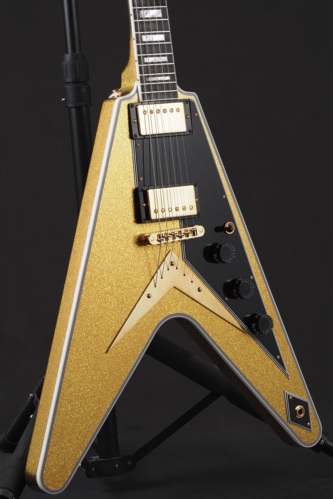 Flying V Custom - Gold Sparkle